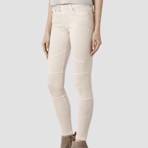*2 PAIRS* Allsaints jeans: cream and gray sz. 26